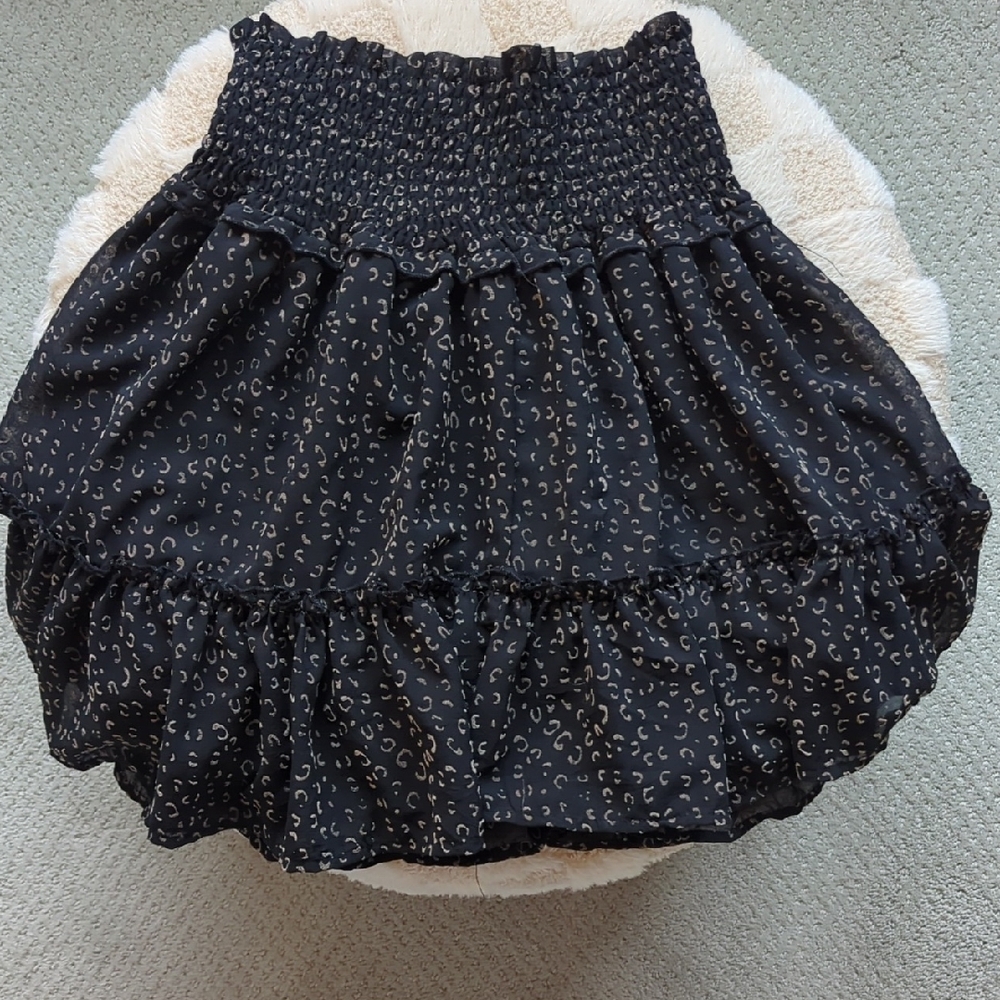 Altar'd State Black Skirt with White Details